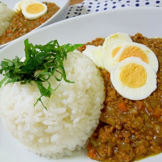 キノコと野菜たっぷり♪和風キーマカレー